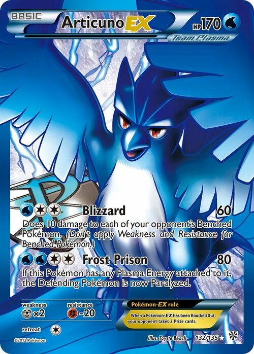 Articuno EX Card Front