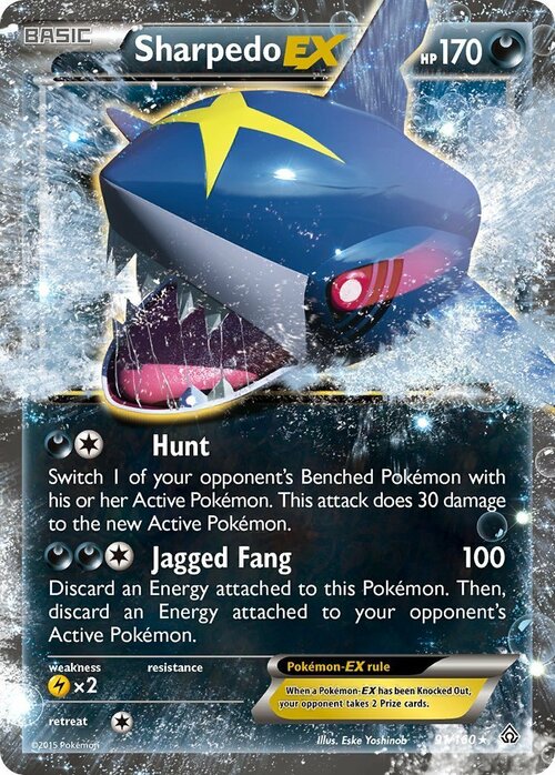 Sharpedo EX Card Front