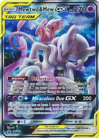 Mewtwo & MewTag Team GX Card Front