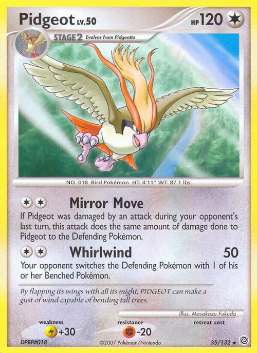 Pidgeot Lv.50 Card Front