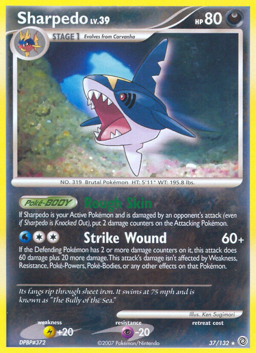 Sharpedo Lv.39 Card Front