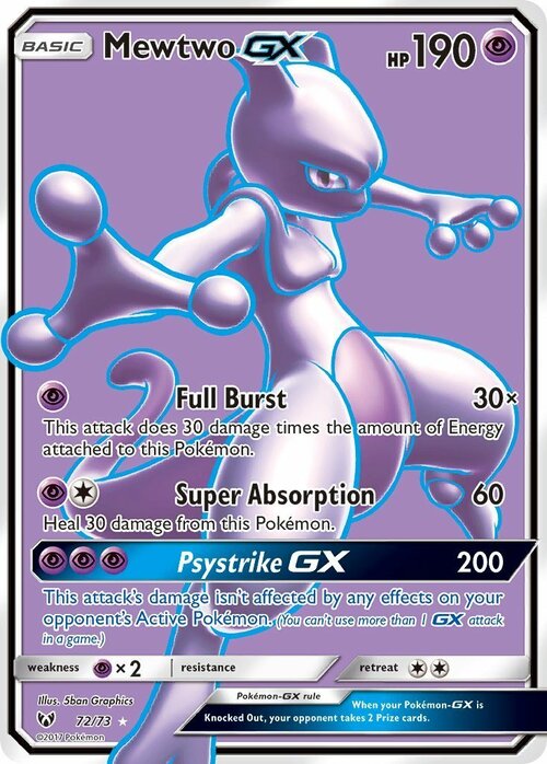 Mewtwo GX Card Front