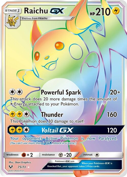 Raichu GX Card Front