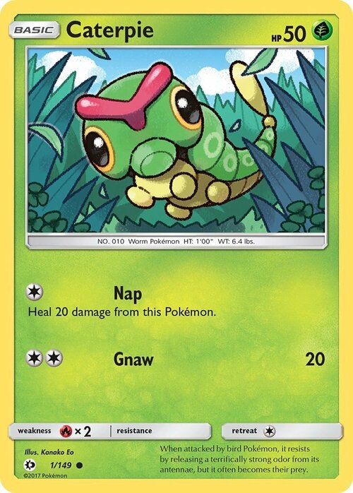 Caterpie Card Front