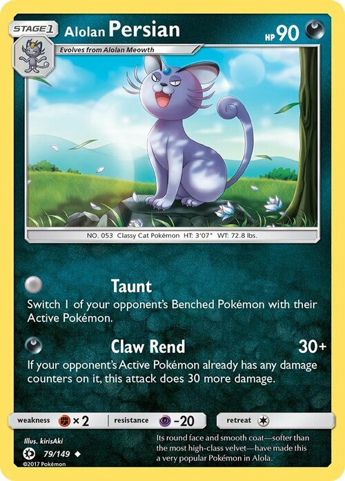 Alolan Persian Card Front