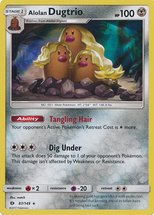 Alolan Dugtrio Card Front