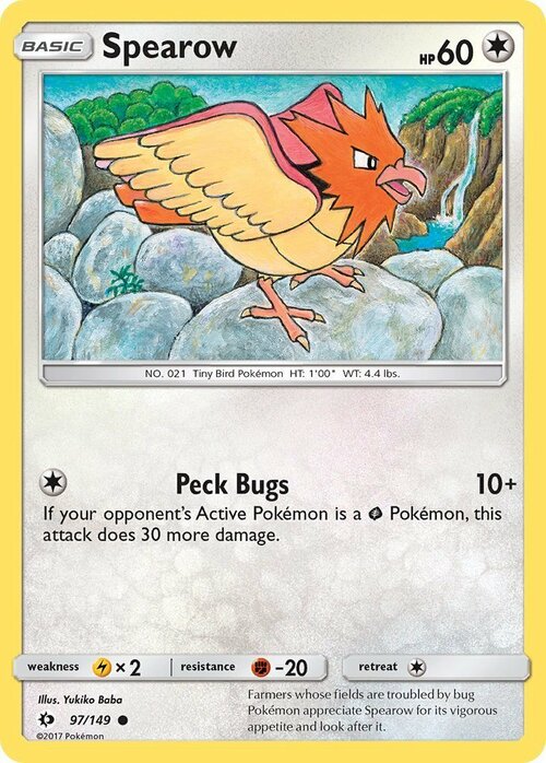 Spearow Card Front