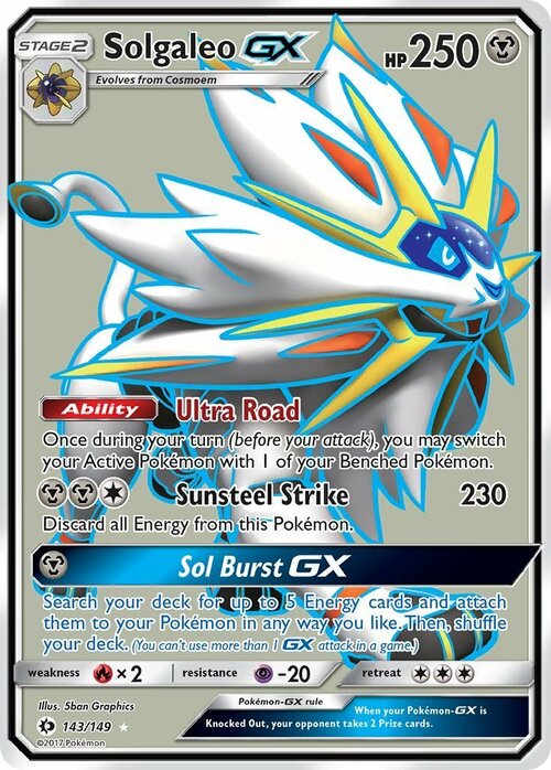 Solgaleo GX Card Front