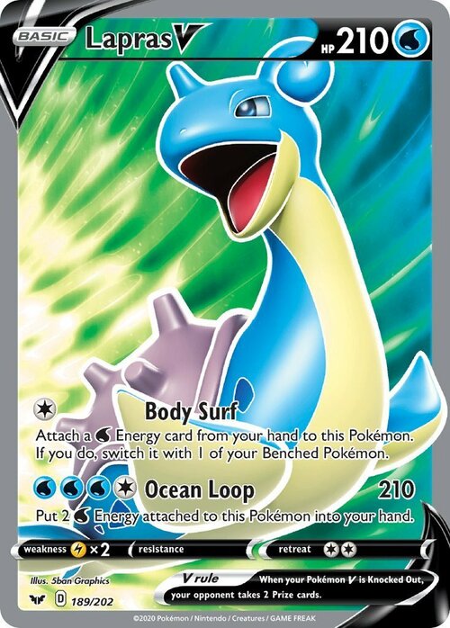 Lapras V Card Front