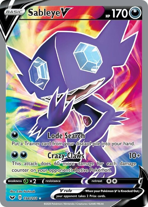 Sableye V Card Front