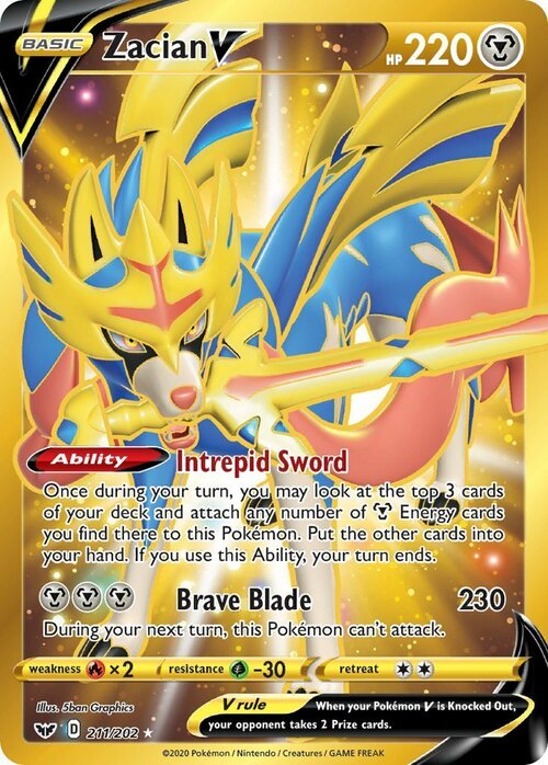 Zacian V Card Front