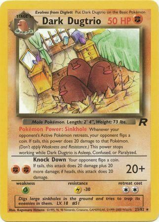 Dark Dugtrio Card Front