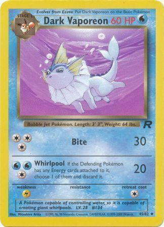 Dark Vaporeon Card Front