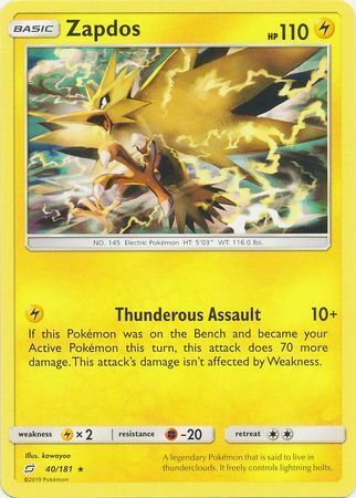 Zapdos Card Front