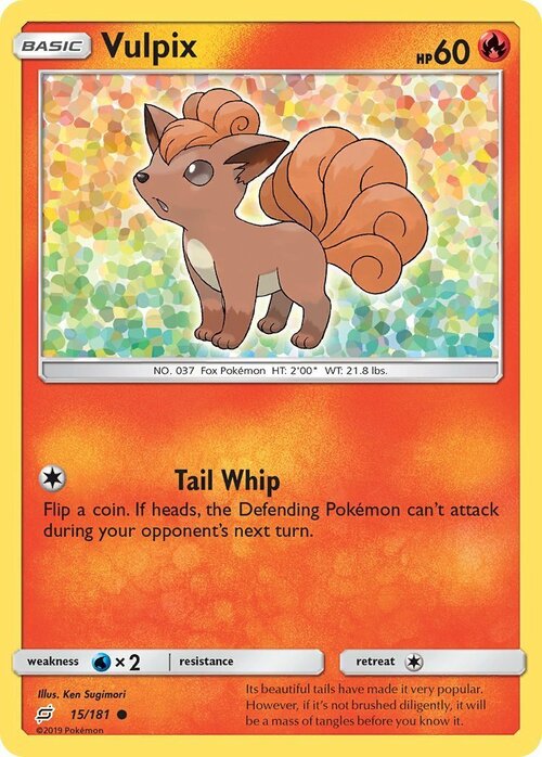 Vulpix Card Front