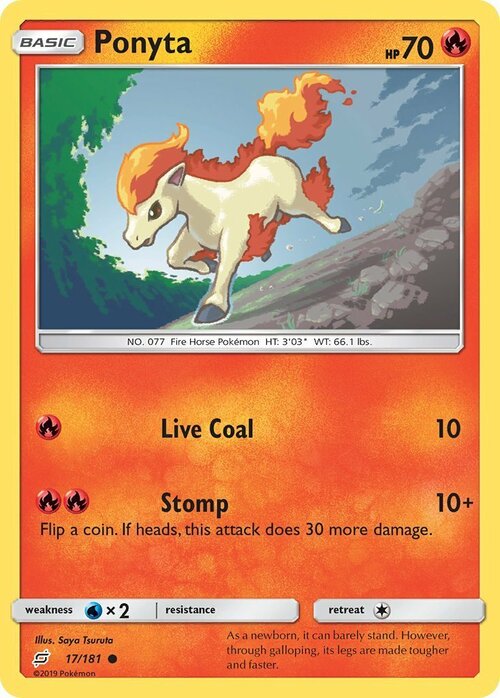 Ponyta Card Front