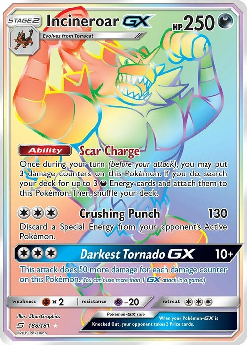 Incineroar GX Card Front