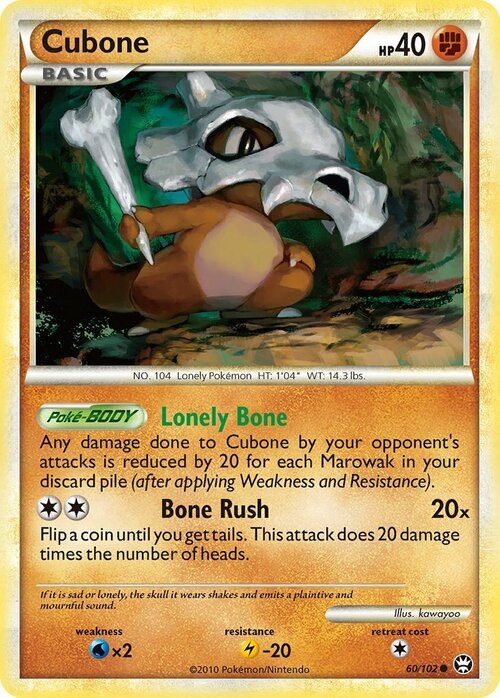 Cubone Card Front