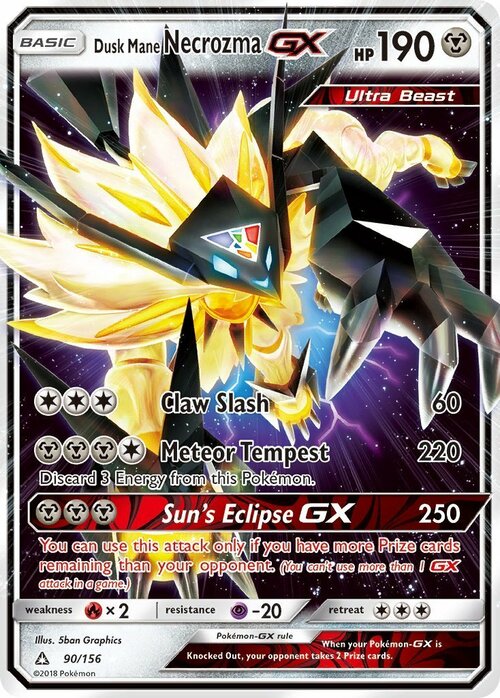 Dusk Mane Necrozma GX Card Front