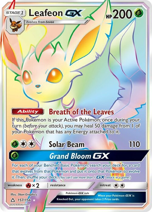 Leafeon GX Card Front