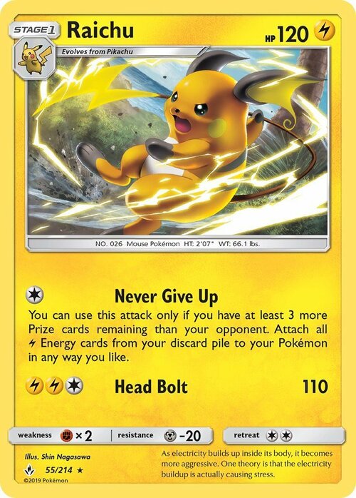 Raichu Card Front