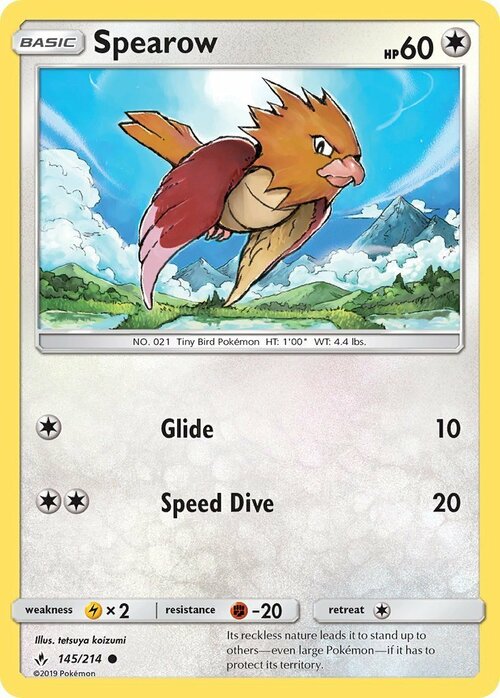 Spearow Card Front