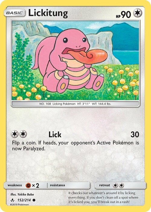 Lickitung Card Front