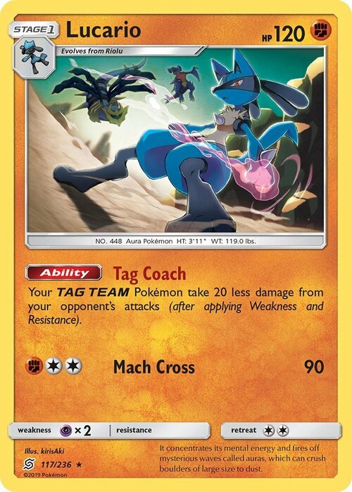 Lucario Card Front