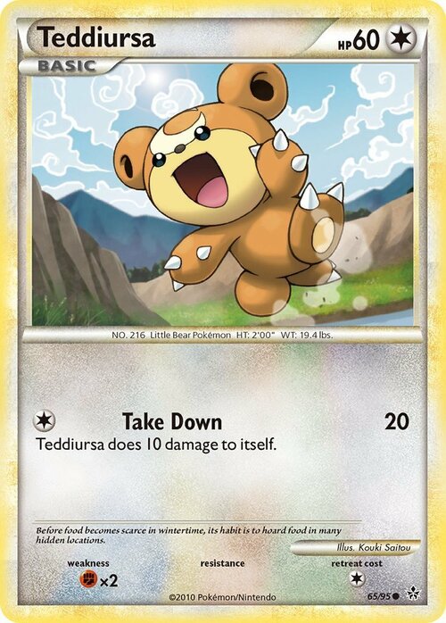 Teddiursa Card Front