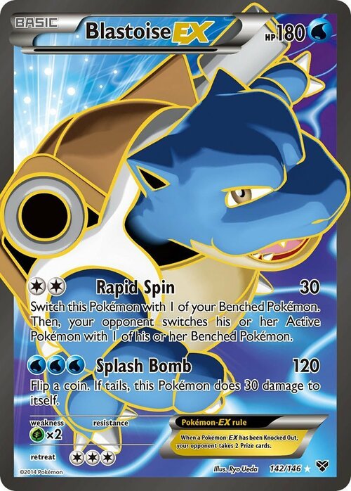 Blastoise EX Card Front