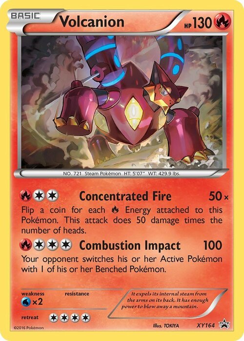 Volcanion Card Front