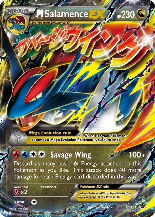 M Salamence EX Card Front