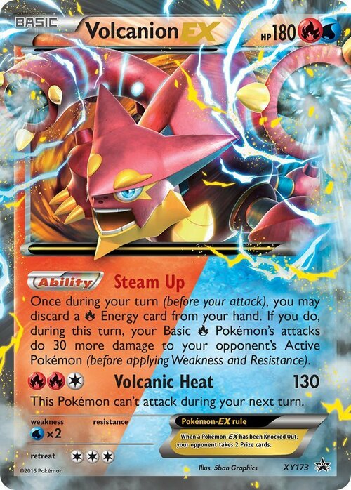 Volcanion EX Card Front