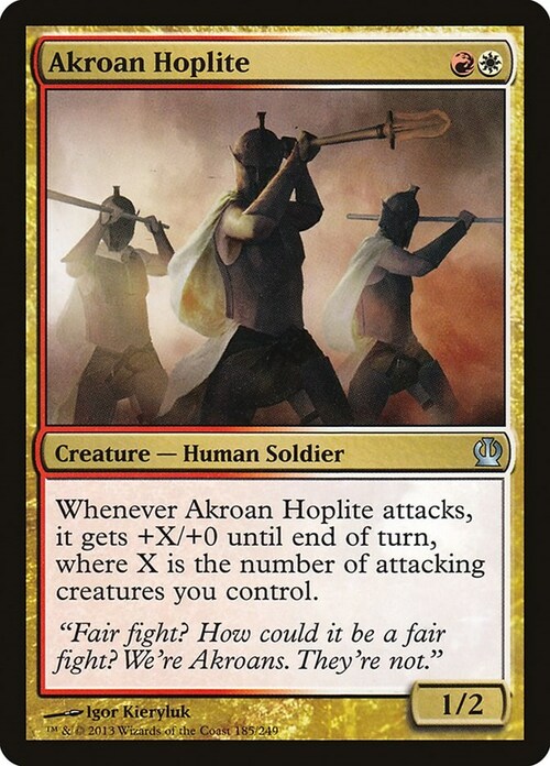 Akroan Hoplite Card Front