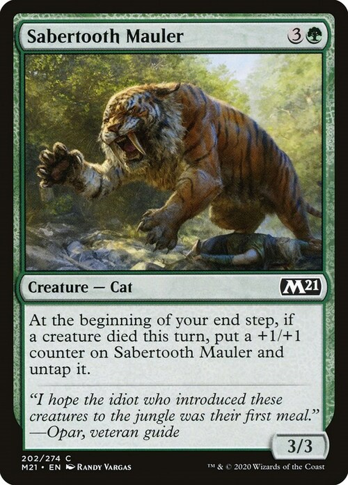 Sabertooth Mauler Card Front