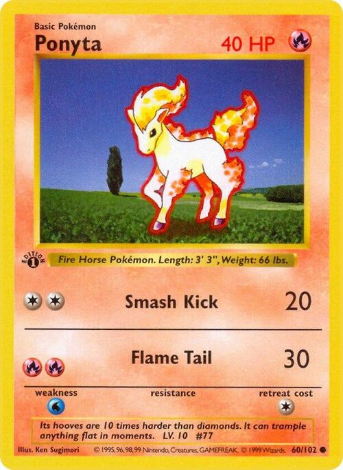 Ponyta Card Front