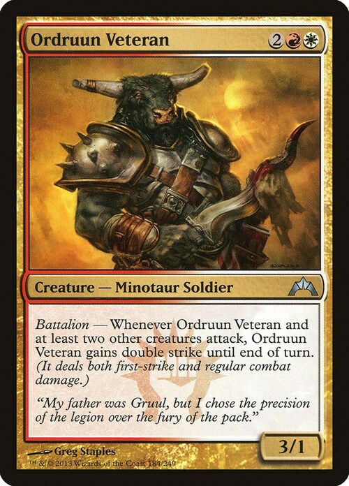 Ordruun Veteran Card Front