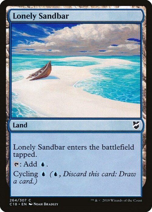 Lonely Sandbar Card Front