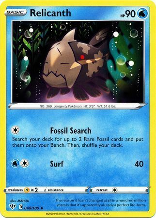 Relicanth Card Front