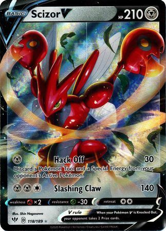 Scizor V Card Front