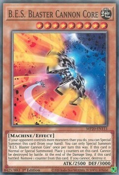 B.E.S. Blaster Cannon Core Card Front