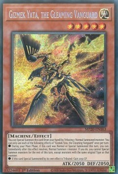 Gizmek Yata, the Gleaming Vanguard Card Front