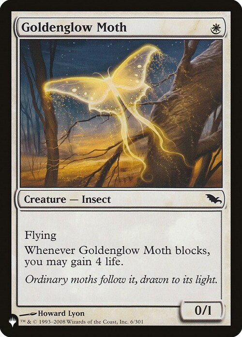 Goldenglow Moth Card Front