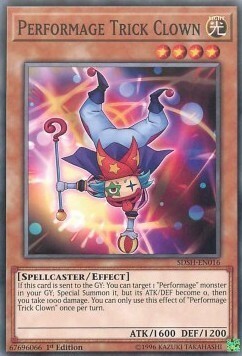 Performage Trick Clown Card Front