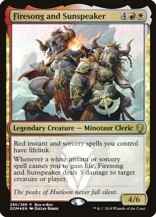 Firesong and Sunspeaker Card Front