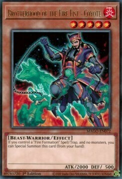 Brotherhood of the Fire Fist - Coyote Card Front