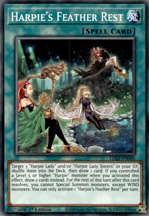 Harpie's Feather Rest Card Front