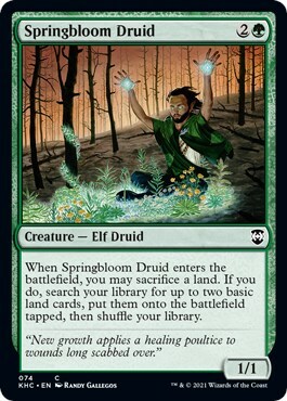 Springbloom Druid Card Front