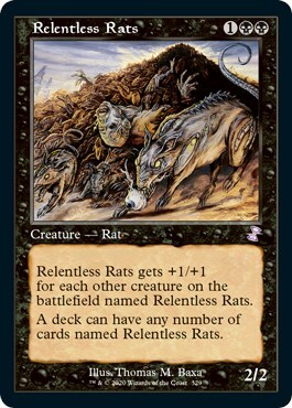 Relentless Rats Card Front