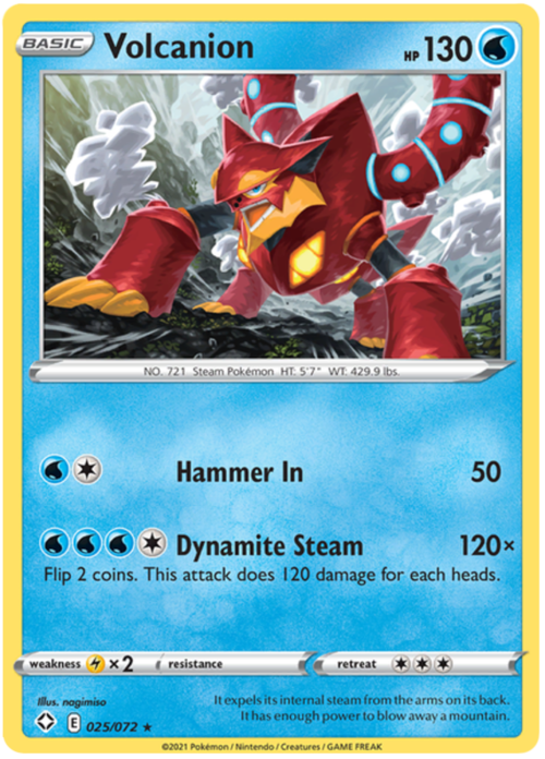 Volcanion Card Front